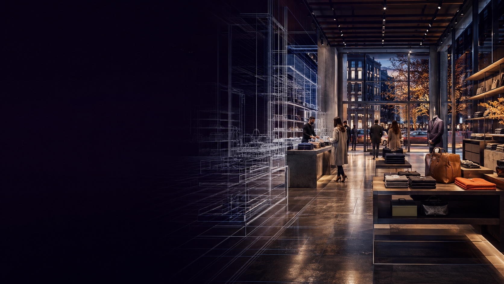 Physical retail experience emerging from a connected digital product journey