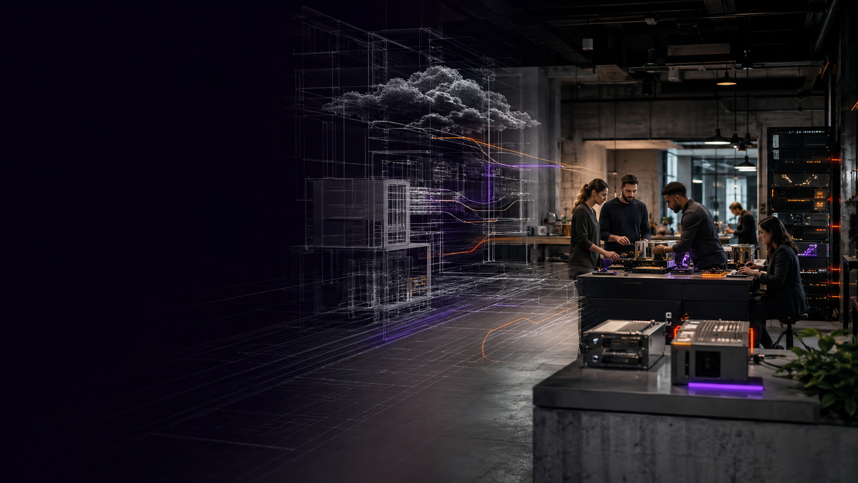 Technology architecture resolving from a precise digital model into a working product environment